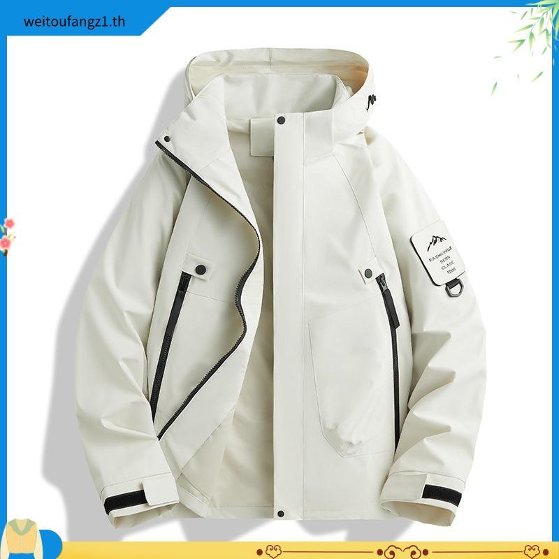 MNO.9 Hooded Jacket 2518 แจ็คเก็ตผ้าร่ม มีฮู้ด กันลม กันแดด เนื้อผ้า2ชั้น มีกระเป๋าหน้า ซิปซ่อน