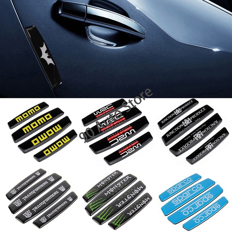 4 ชิ้น/เซ็ตดัดแปลง Batman JP ร่มประตูรถด้านข้าง Anti Scratch Cover-up สติกเกอร์ 3D กระจกมองหลัง Anti