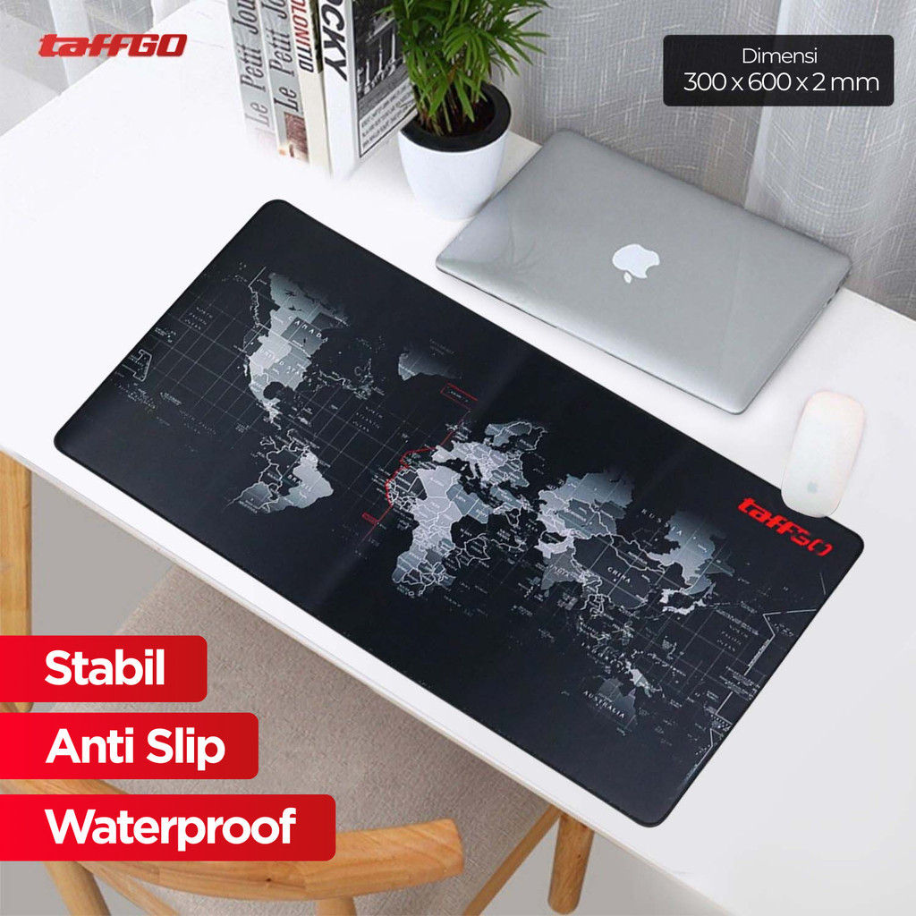 Gaming Mousepad Desk Mat World Map Motif World Map Original Premium Anti-Slip