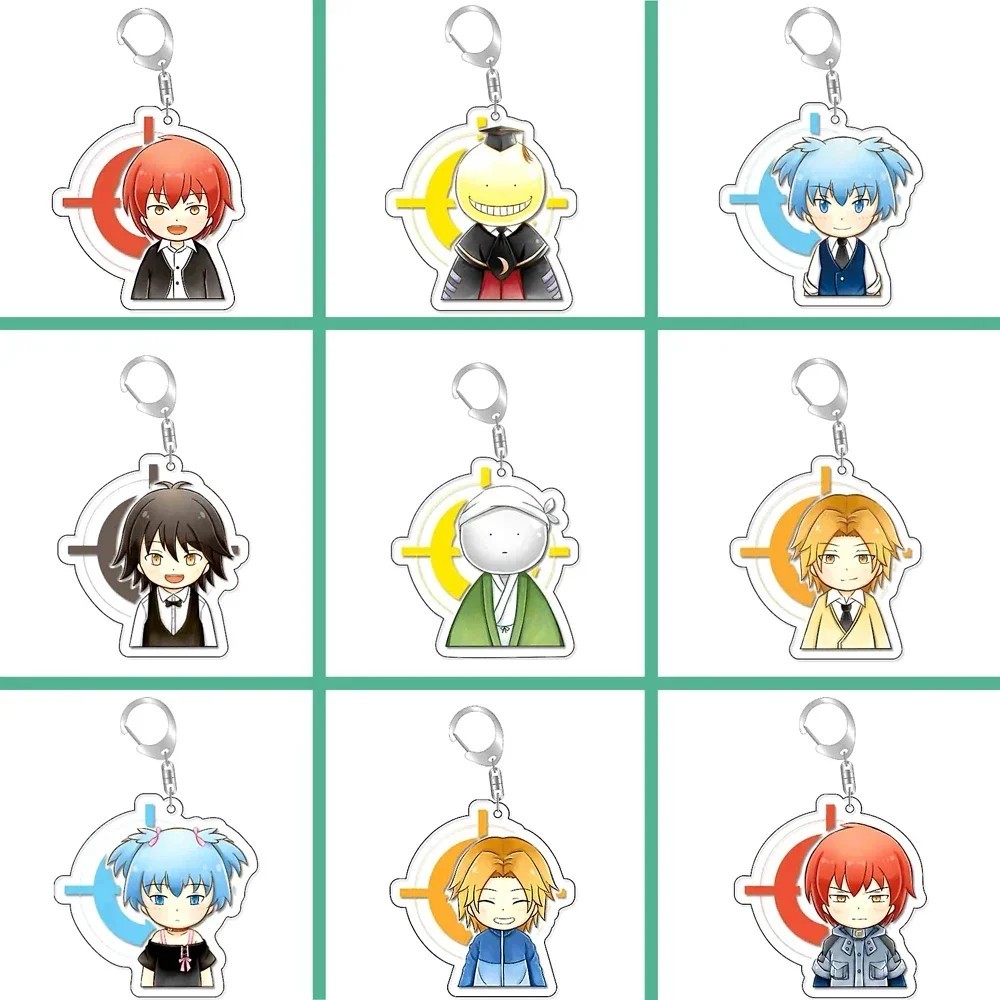 อะนิเมะห้องเรียนลอบสังหารพวงกุญแจห้องเรียนลอบสังหาร Korosensei Nagisa Karma Akabane micha กระเป๋าเป้