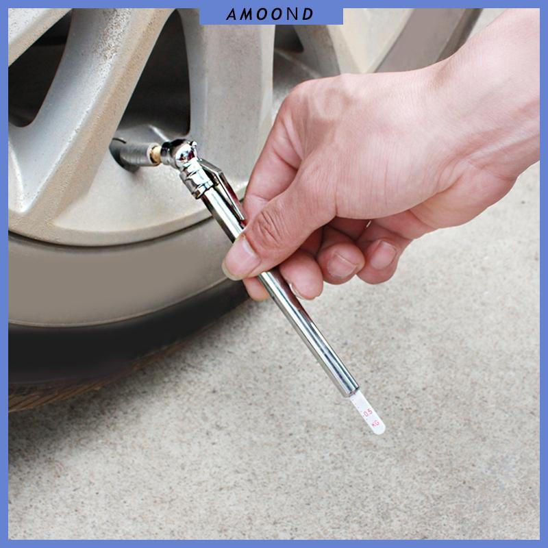 AMOOND 5-50 PSI เครื่องวัดความดันลมยางดินสอสําหรับงานหนักพร้อมคลิปสําหรับรถยนต์รถบรรทุกยานพาหนะ