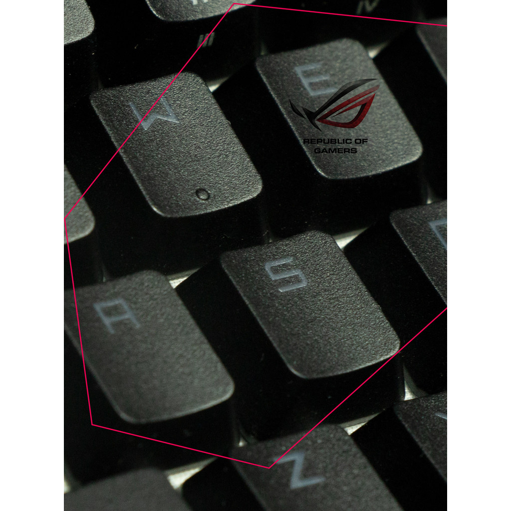 keyboard mechanical คีบอร์ด keyboard R ROG Shining 2 Magic Keycap PBT โปร่งแสงสีดําผู้เล่นเดี่ยว Cou