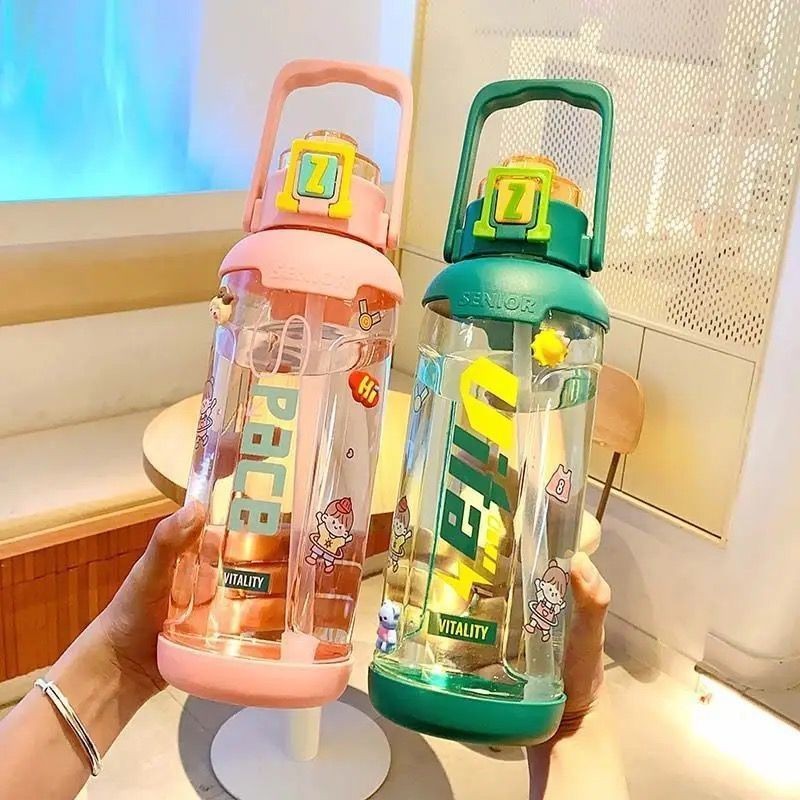 VITALY TOUGHNESS CLEAR DRINKING BOTTLE 1800ML SPORT DRINKING BOTTLE ฟรีสติกเกอร์ 2D และ 3D