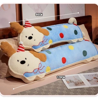 COD หมอนข้างน้องหมา ตุ๊กตากอดนอน นุ่มสบาย ทนทาน ซักได้ง่าย ระบายอากาศ ขนาด90/120cm สำหรับเด็ก ห้องนอน