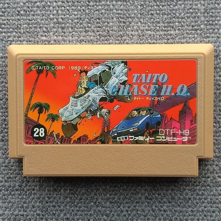 [การ์ดเกม Xiaobawang] การ์ดเกมคอนโซลขาวแดง FC < Tracking HQ Racing > Taito Chase HQ      เอชคิว