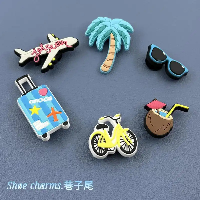 shoe charms DIY อุปกรณ์ตกแต่งรองเท้า หัวเชือกรองเท้า และประดับดอกไม้ เพิ่มเสน่ห์ให้รองเท้าสไตล์ฤดูร้อน