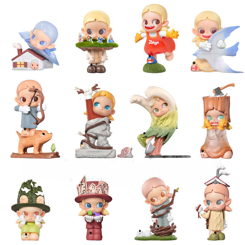 P POPMART POPMART Zsiga Walking Along the Line Series Mystery Box ของเล่นรูปของขวัญ