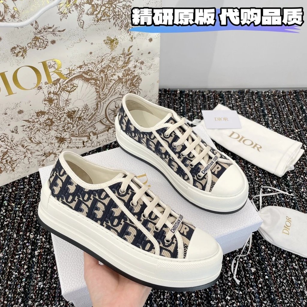 [Yaluxury Must เลือกสุ่ม Comparison] รองเท้า Dior รองเท้าผ้าใบ Dior รองเท้าผ้าใบ dior รองเท้าผ้าใบ D