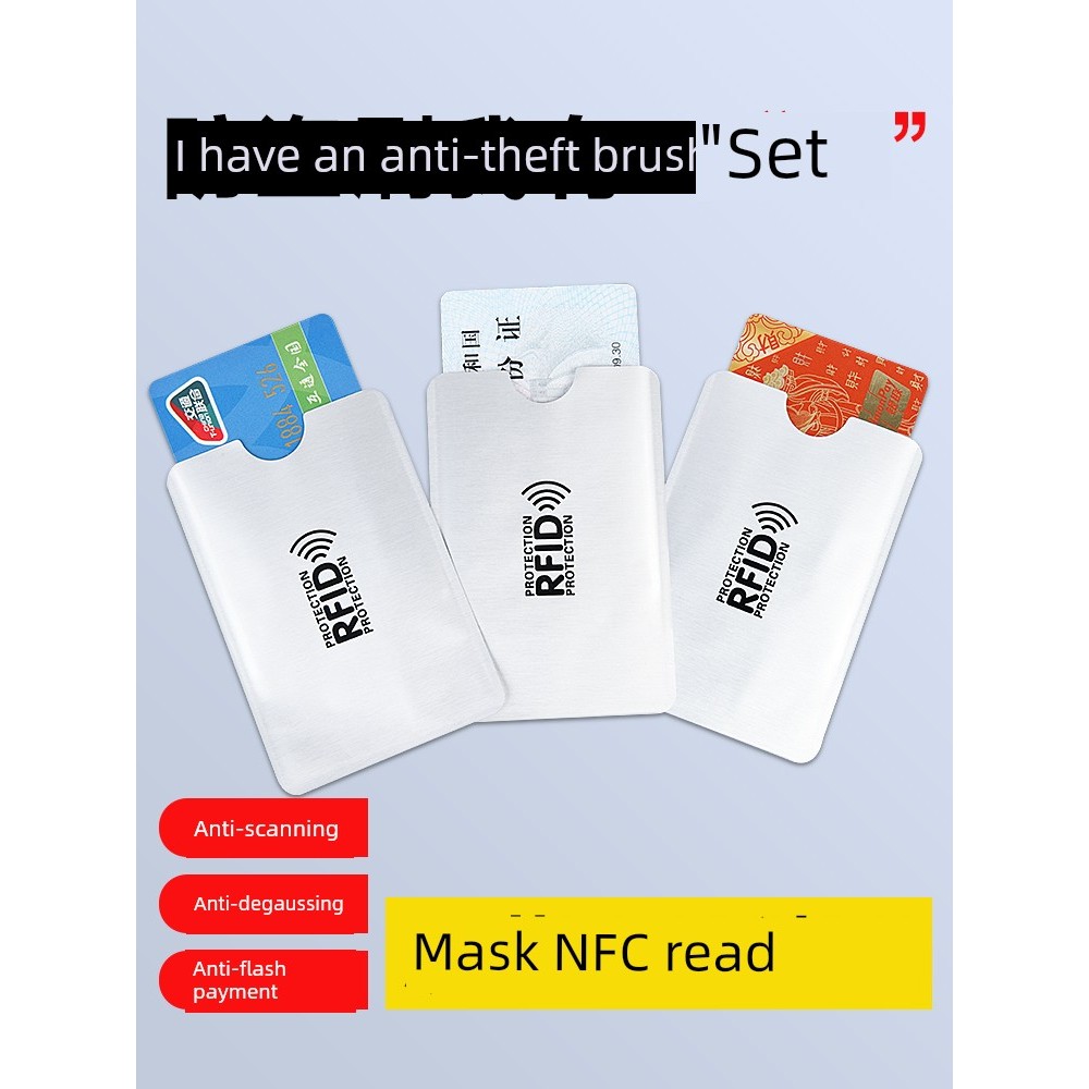 card wallet wallet ที่ใส่การ์ด Anti-Degaussing หนา ID เคสป้องกันกระเป๋าการ์ดสไตล์ ID Card Anti-Magne