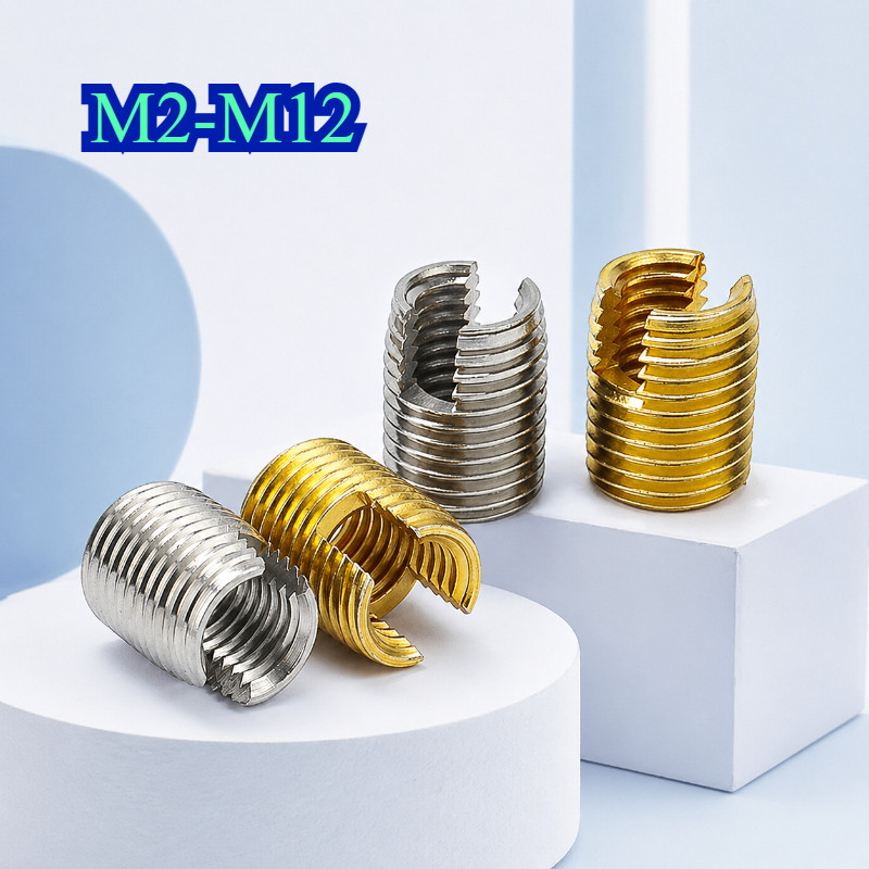 ปลอกเกลียวซ่อมเกลียวแบบกรีดเอง 302 Thread Insert มีร่อง น็อตฝังซ่อมเกลียว M2-M12【CL-1】
