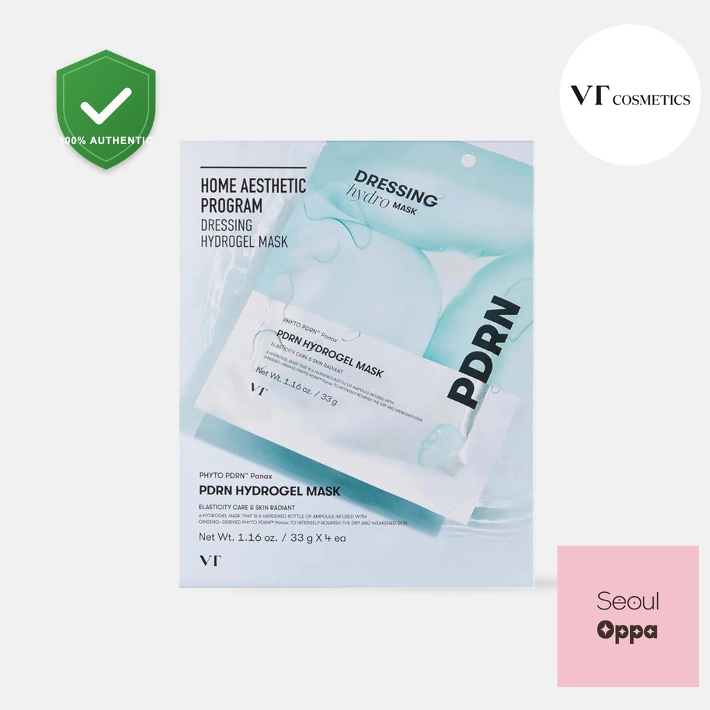 [VT Cosmetics] PDRN Hydrogel Mask 4EA / Korean Hydrogel Mask / Revitalizing Treatment / ของแท้ 100% 