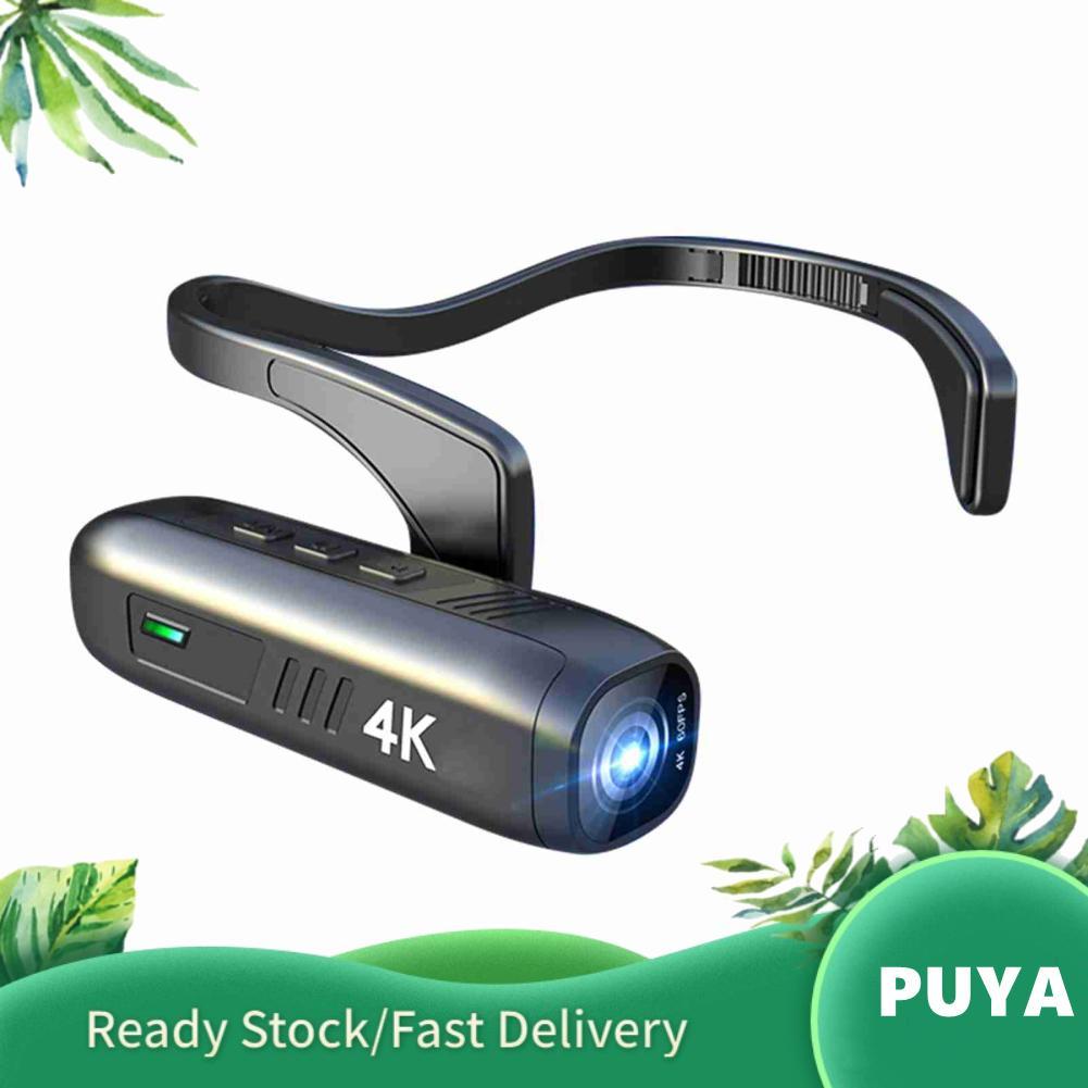 Puya Puya Head Mounted Camera 4K 30FPS Anti Shake และวิดีโอเลนส์มุมกว้าง 120°
