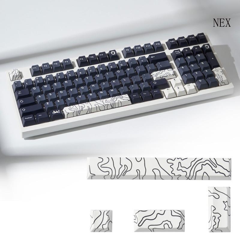 NEX 4PCS Entre 6 25u Spacebar Keycaps สําหรับคีย์บอร์ดแบบกลไก PBT Keycaps OEM ความสูง