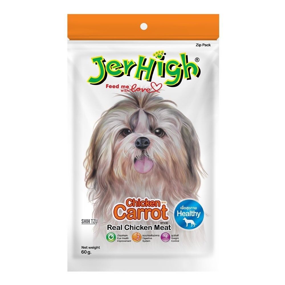 [สินค้าส่งด่วน] เจอร์ไฮแครอทสติ๊ก 60ก. JERHIGH CARROT STICK 60 G.