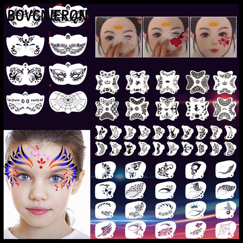 Tn Face Paint Stencils Professional Body Art สี Stencils นํากลับมาใช้ใหม่สําหรับผู้ใหญ่เด็กได้อย่างง