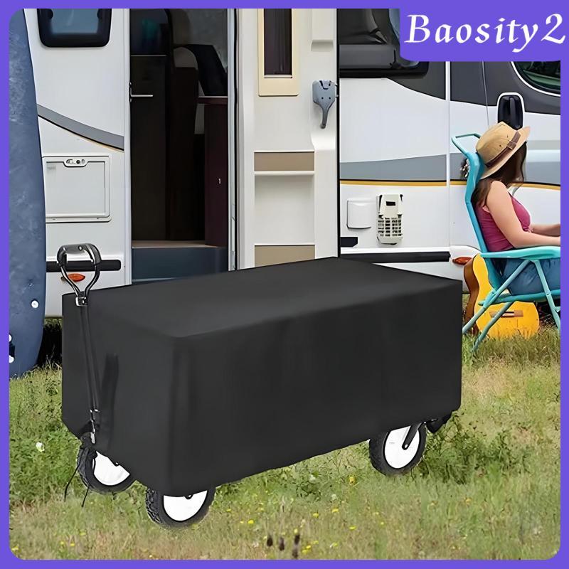 [Baosity2] Heavy Duty Garden Wagon Cover Drawstring Closed Folding Cart Protector กันน้ํากันฝุ่นสําห