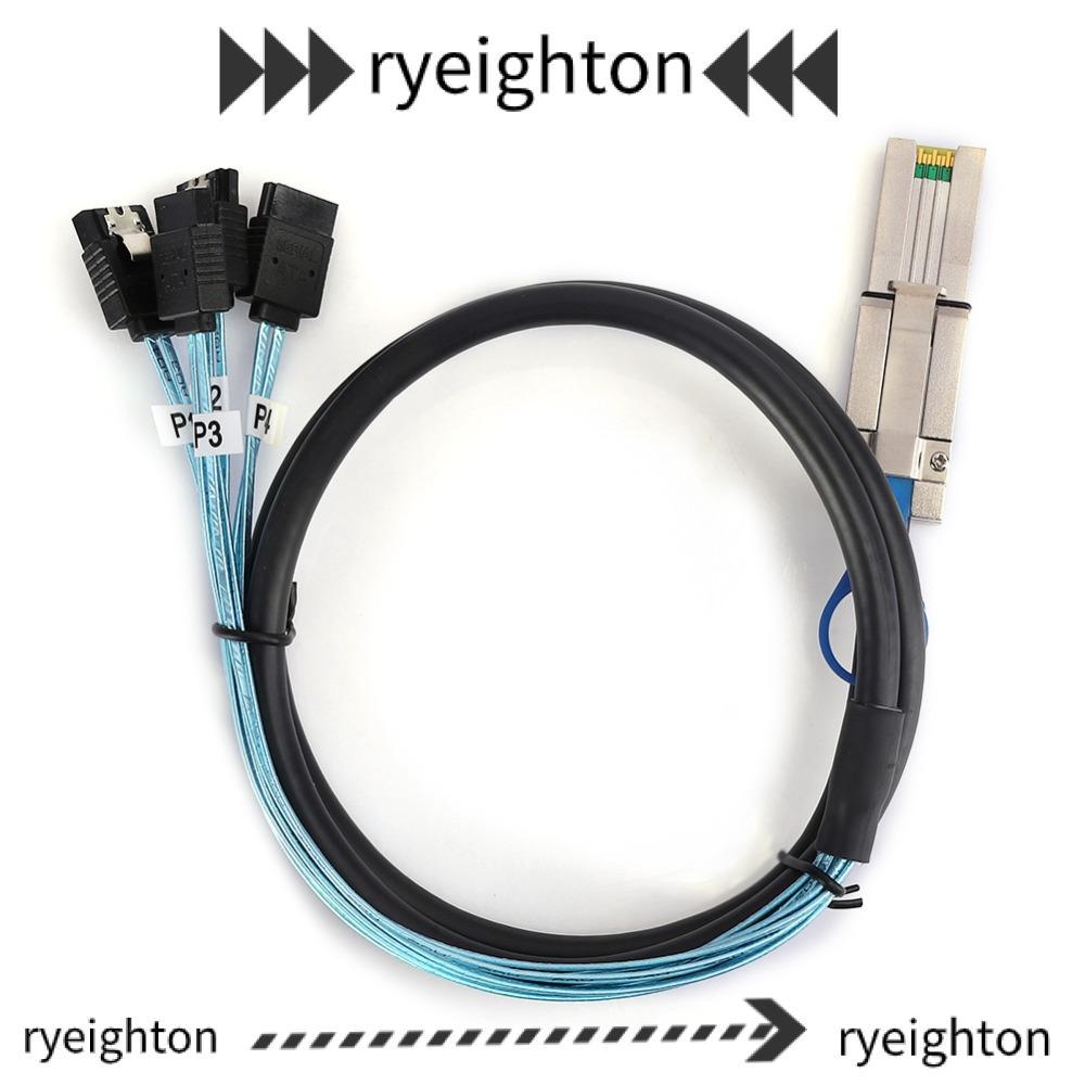 RYEIGHTON SFF-8088 สายเคเบิล 26P ถึง 4 X SATAs แบบพกพา 1 เมตร Mini SAS Cable ทนทาน 6Gbps SAS ถึง SAT
