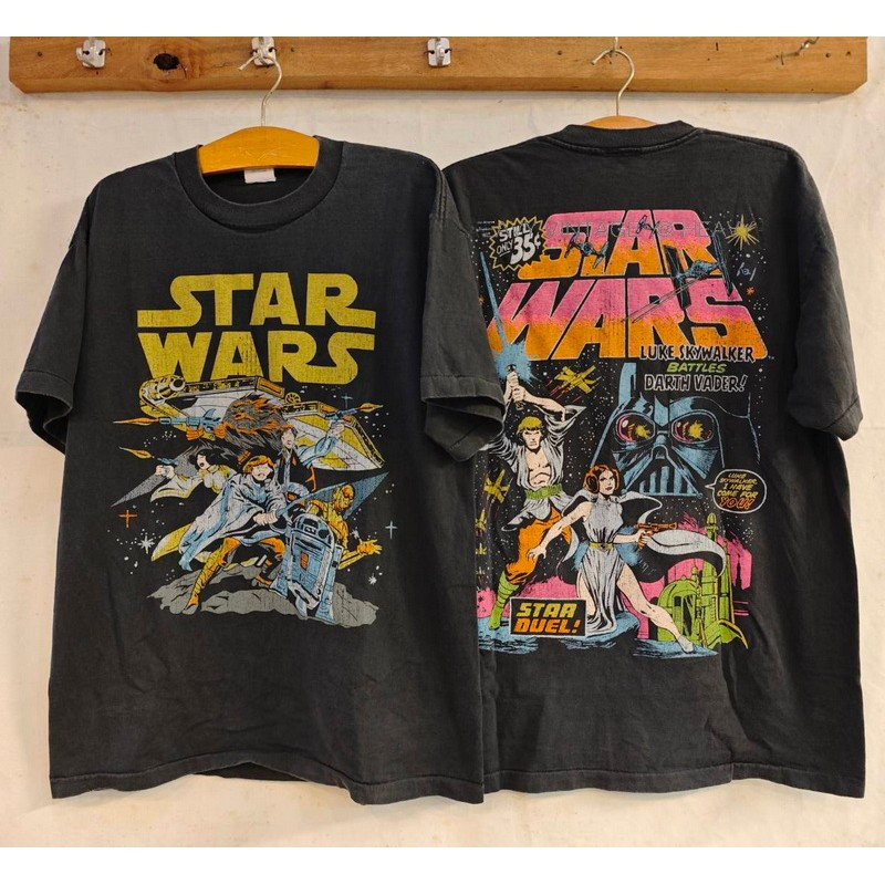 เสื้อยืด Sci-Fi Movie Retro Graphic Tee สไตล์คอมิกส์ยอดนิยม สำหรับผู้ชายผู้หญิง S-5XL