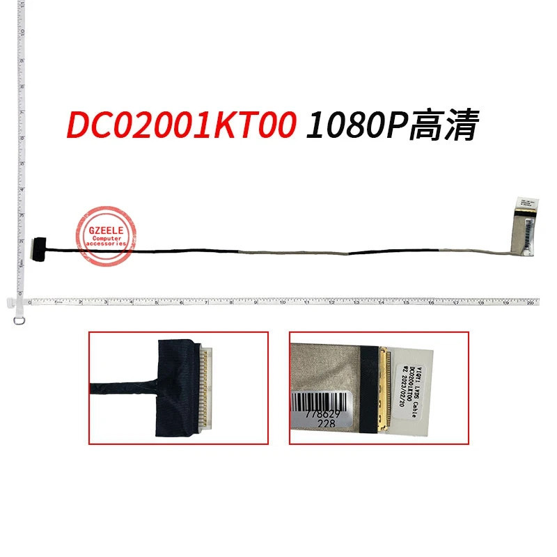 แล็ปท็อป LED สายวิดีโอ LCD สําหรับ Lenovo IdeaPad Y510 Y510P DC02001KT00 HD + 1080P FHD FRU:90202749