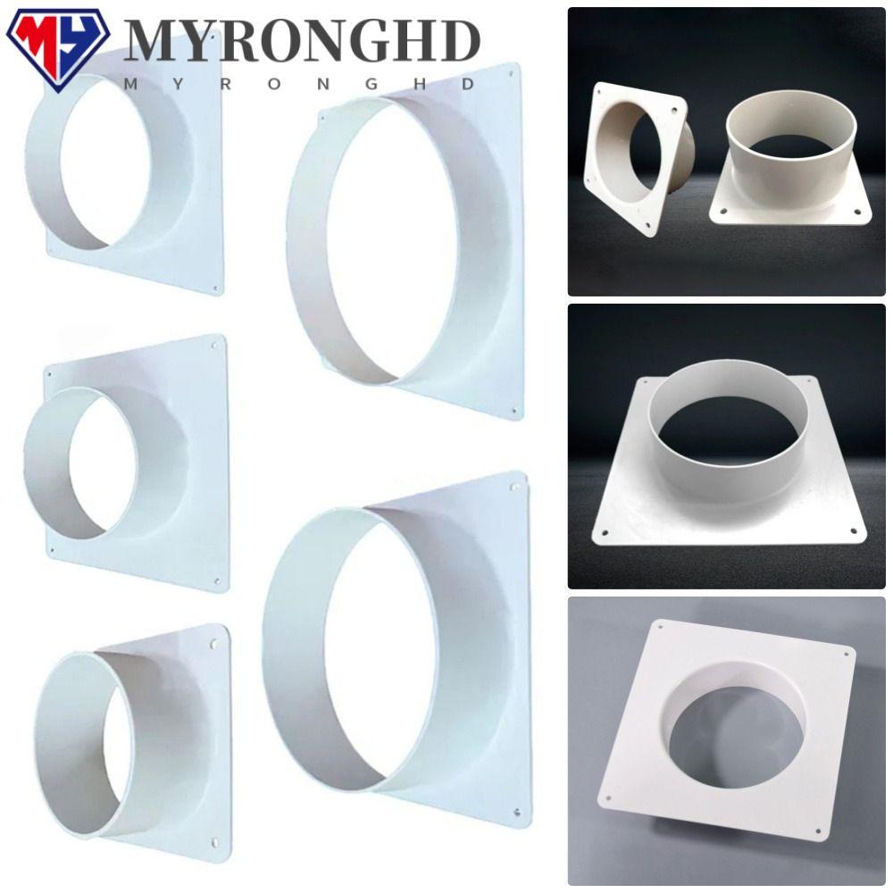 MYRONGHD 1 ชิ้น Air Vent Duct Connector, ติดตั้งง่ายเครื่องมือท่อ Air Outlet Adapter, หน้าแปลนพลาสติกท่อระบายอากาศตรง