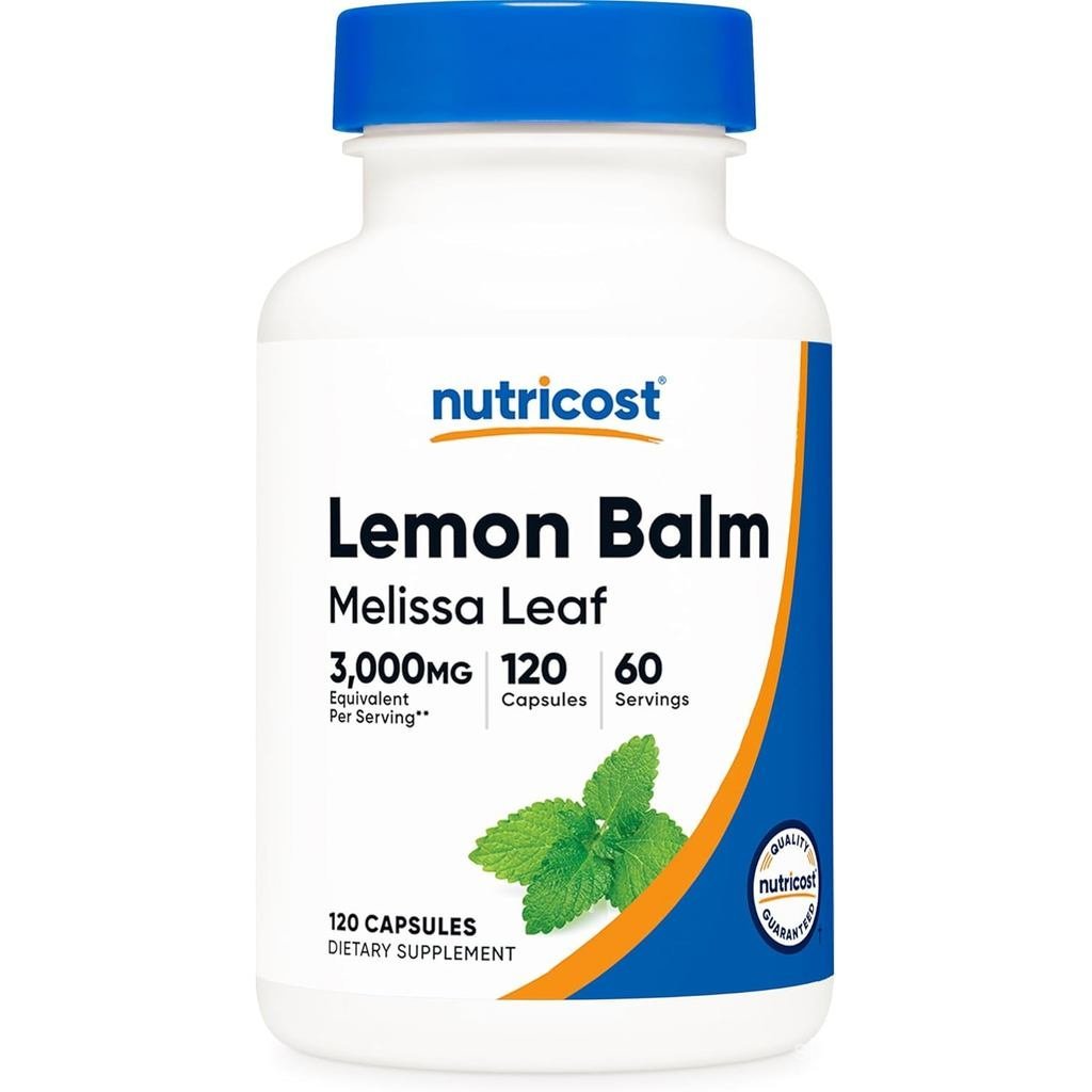 Nutricot Lemon Balm Extract 120 แคปซูลสําหรับ 60 เสิร์ฟต่อขวด - Melissa Leaf Lemon Balm Extract, มัง
