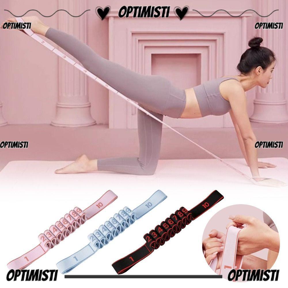 OPTIMISTI8E Dance Stretch Band, Adjustable 10/12 Grid Yoga Stretching Belt, Portable Elastic Digital
