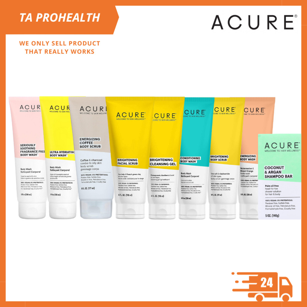 Acure Brightening Facial Scrub / เจลทําความสะอาด / Brightening Body Scrub / Coffee Body Scrub / Cond