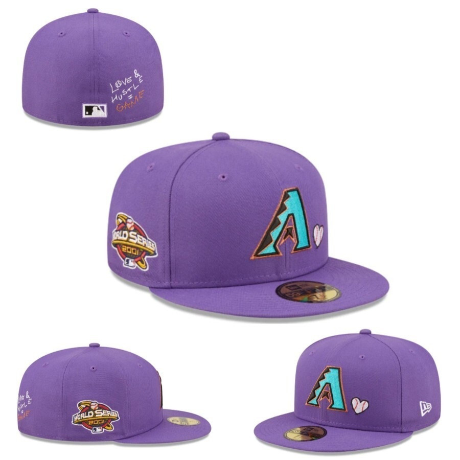 แนวโน้ม Arizona Diamondbacks หมวกเบสบอลยุค Topi Era เย็บเต็มใบ Basic สําหรับผู้ชายผู้หญิง