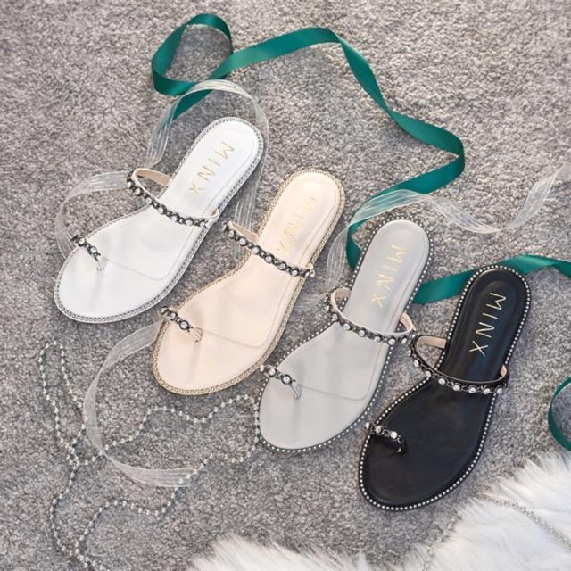 【SALE】Minx รุ่น zophia รองเท้าแตะประดับเพชร