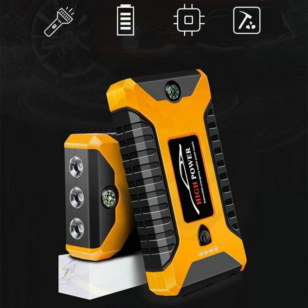 แบตเตอรี่ฉุกเฉิน 99800mAh พ่วงรถยนต์ได้ ชาร์จมือถือ 12V พกพาสะดวก