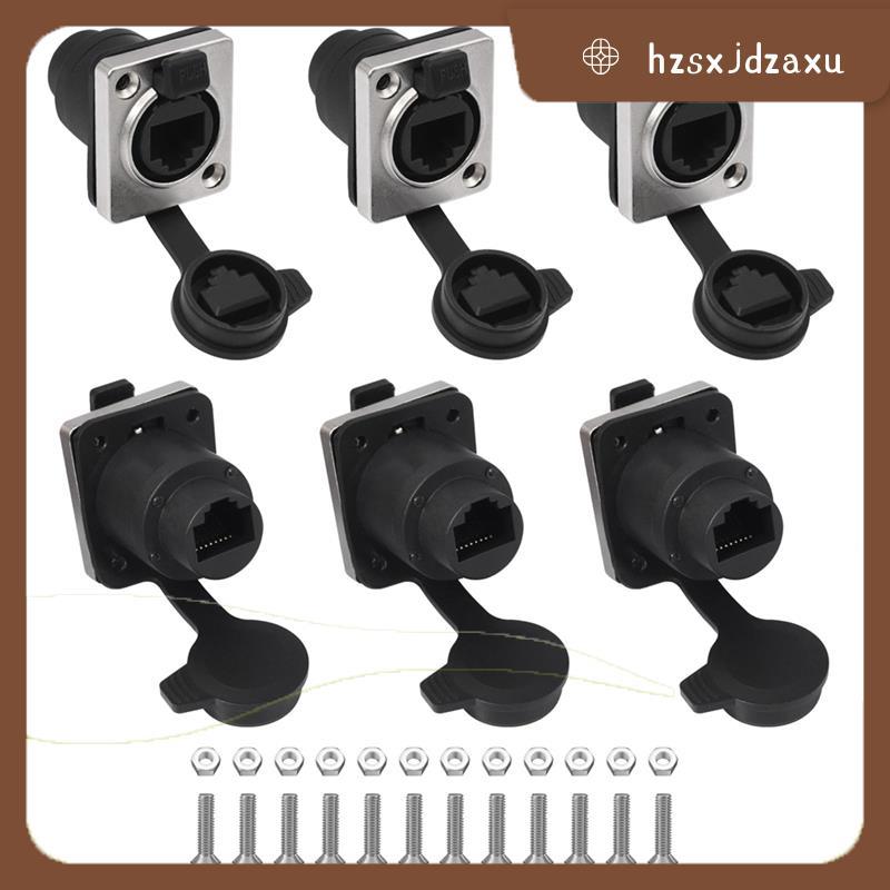 hzsxjdzaxuWaterproof RJ45 Coupler หญิงกับหญิง Ethernet Connector RJ45 Ethernet Connector D ประเภท RJ