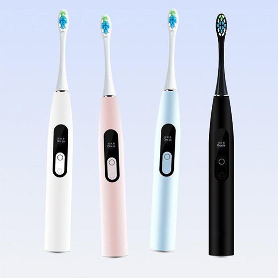 KQ1-100 แปรงสีฟันไฟฟ้าโซนิคกันน้ําสําหรับผู้ใหญ่ชาร์จไร้สายสไตล์ใหม่หน้าจอสัมผัสมัลติฟังก์ชั่นจอแสดง