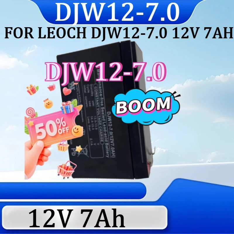 สําหรับ LEOCH DJW12-7.0 12V 7AH แบตเตอรี่ตะกั่วกรดใหม่ DJW12-7.0 12V 7Ah แบตเตอรี่คุณภาพสูง