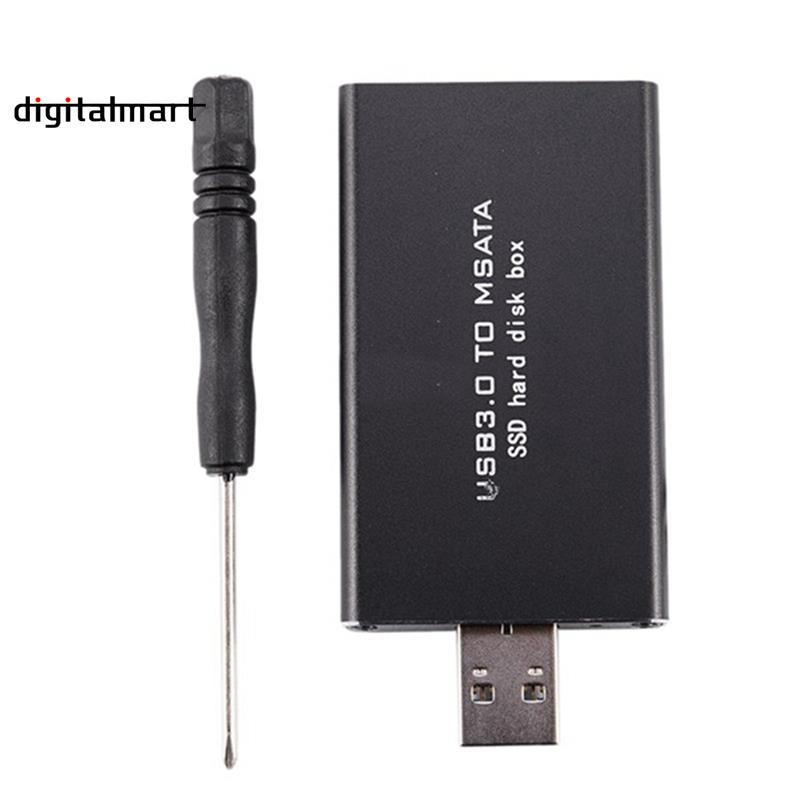 MSATA ถึง USB USB 3.0 ถึง MSATA SSD USB3.0 ถึง MSATA กรณี Hard Disk อะแดปเตอร์ M2 SSD ภายนอก HDD กล่