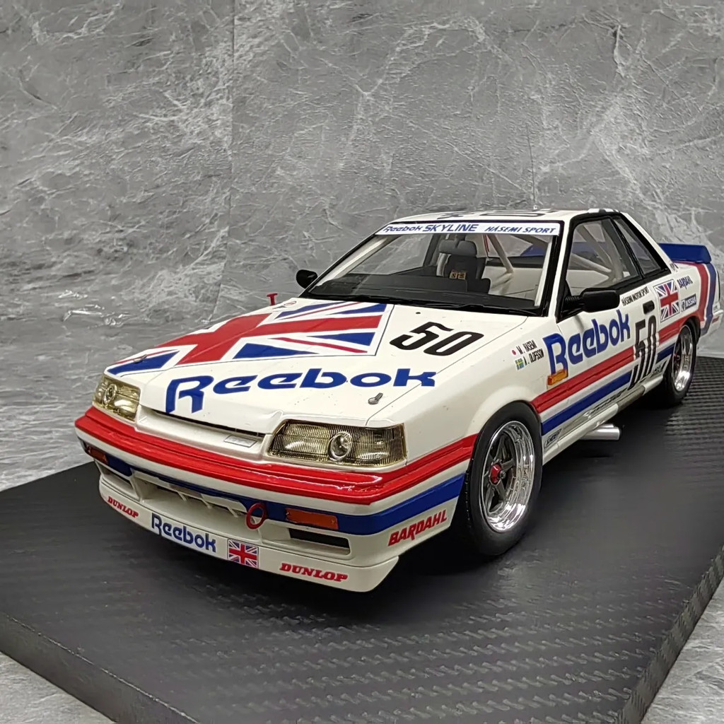 TSM 1/18 Reebok Skyline R31 GTS-R โมเดลรถเรซิ่นพร้อมกล่องโฟมพร้อมกล่องสี