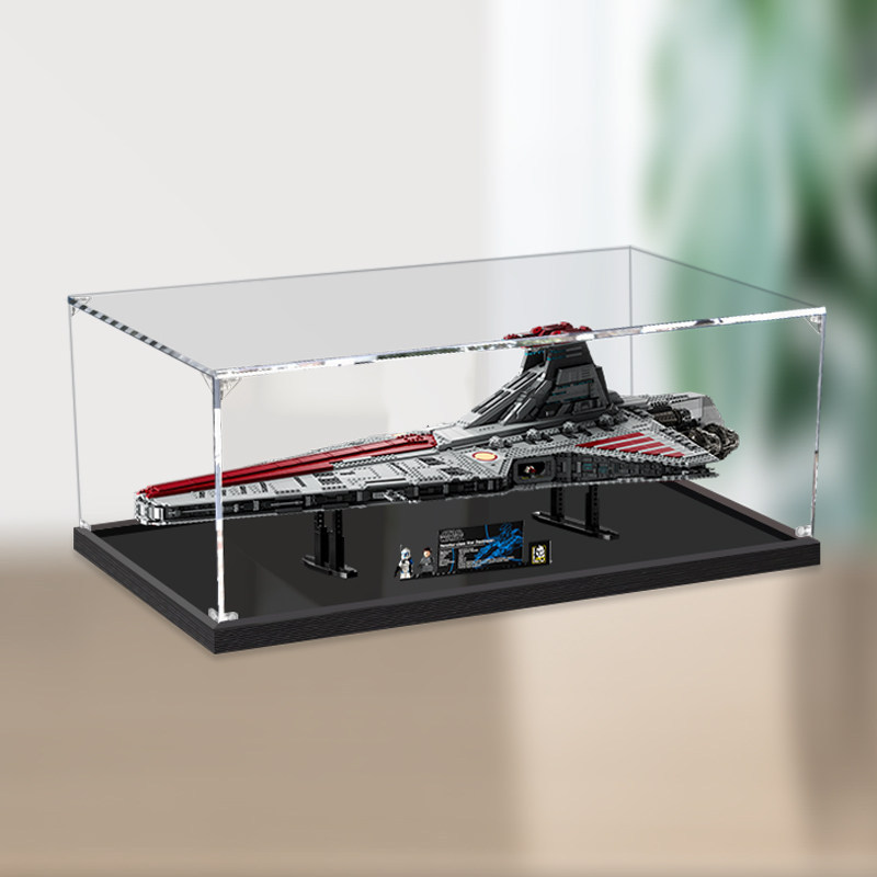 [กล่องแสดงโปร่งใส] กล่องแสดงอะคริลิคเหมาะสําหรับ Lego 75367 Hunter Republic Attack Cruiser กล่องเก็บ