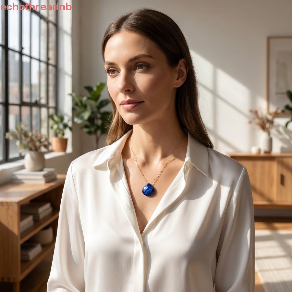 PIVOT สร้อยคอหิน, Minimalist Light Luxury Waterdrop จี้สร้อยคอ,แฟชั่นเครื่องประดับสแตนเลสที่มีสีสัน 