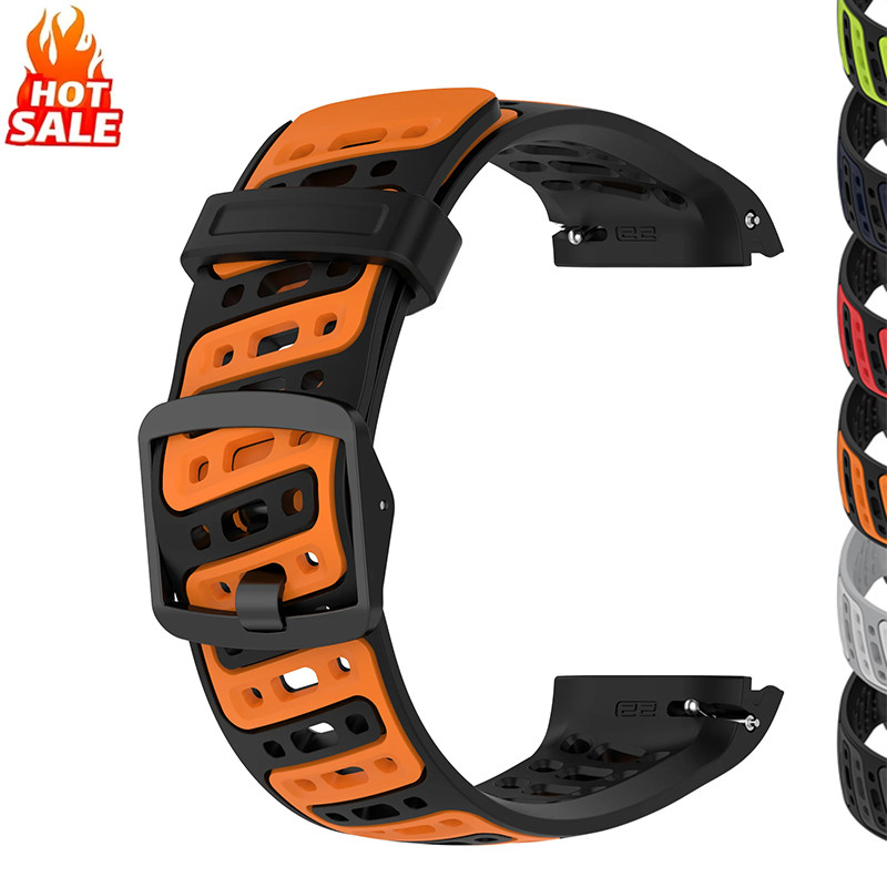 สายรัดซิลิโคนระบายอากาศเข้ากันได้สําหรับ COROS PACE Pro Strap Soft Two tone Sport Band สําหรับผู้ชาย