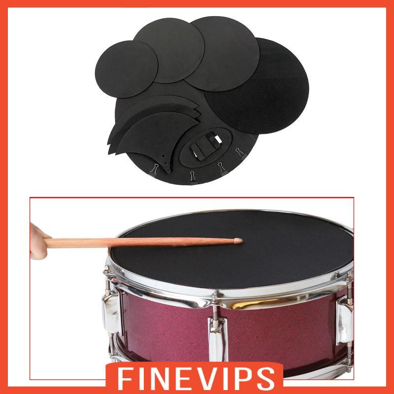 [Finevips] Reusable Drum Damper Pad Drum Muffler Drum Practice Pad ยางกลองเบาะ Cymbal Dampener สําหร