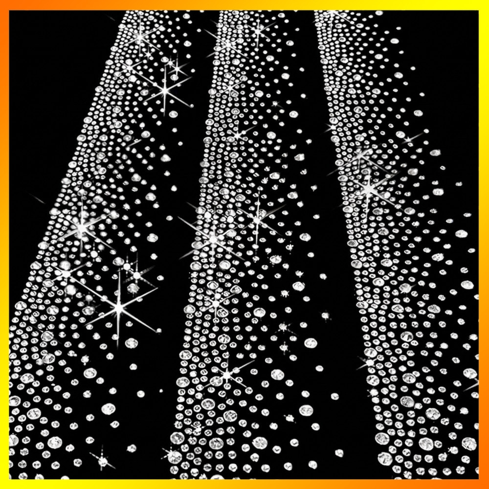 เงาการถ่ายเทความร้อน Rhinestone Moderate ขนาด Rhinestone Transfer Patch ตกแต่งใช้งานง่ายสําหรับผ้าอุปกรณ์เสริมเสื้อผ้า Necklines กระเป๋าถือ