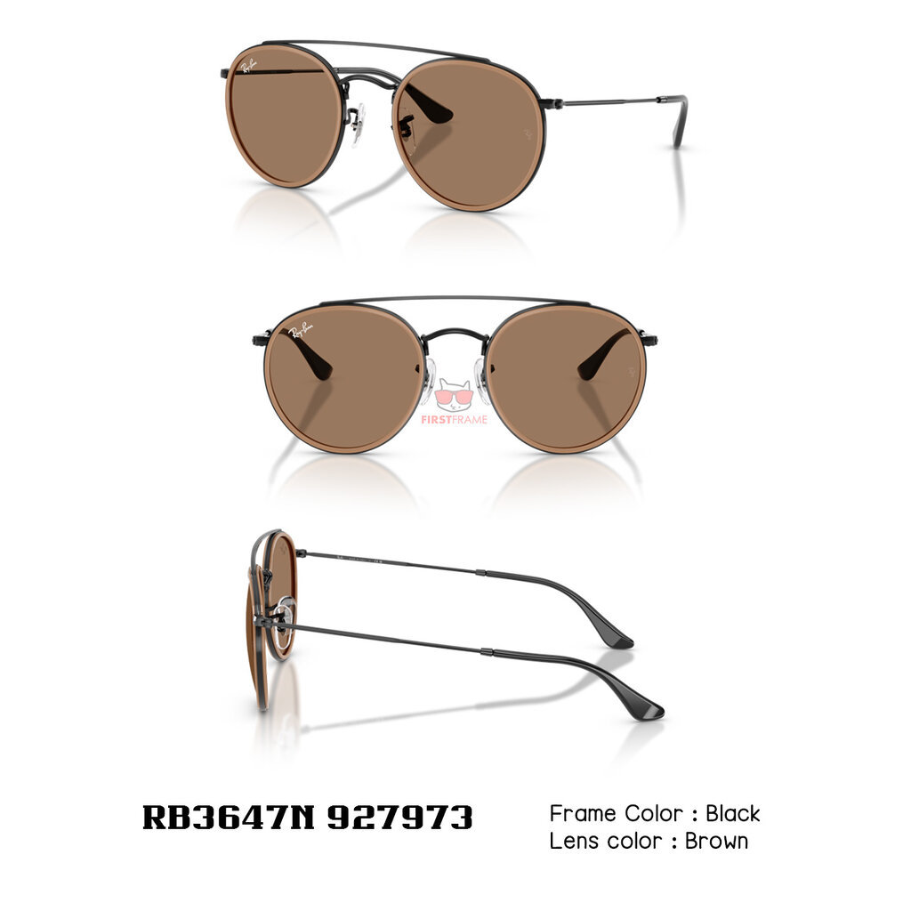 RayBan RB3647N 927973 ROUND DOUBLE BRIDGE