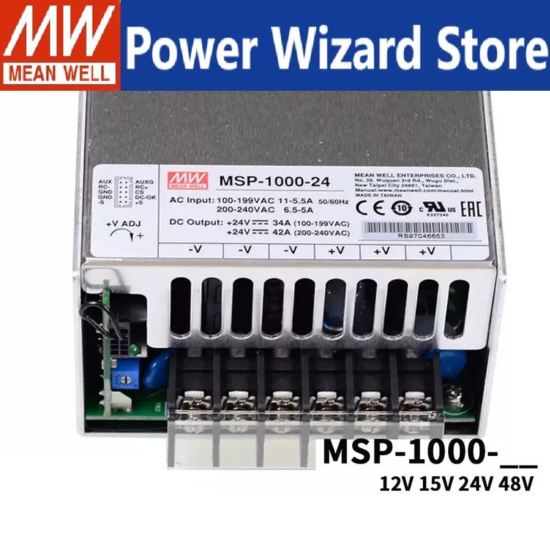 MEAN WELL MSP-1000 MSP-1000-24 24V 42A 1000W เอาต์พุตเดียวทางการแพทย์ switching power supply
