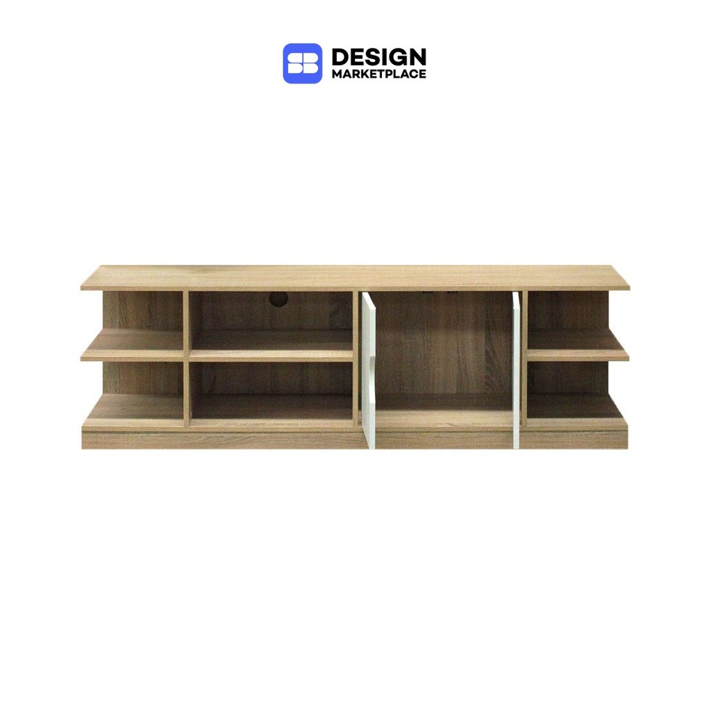 SB Design Square ชั้นวางทีวี ขนาด  120 ซม. รุ่น Benita สีไม้อ่อน (120x45x55 ซม.)  แบรนด์ KONCEPT FURNITURE