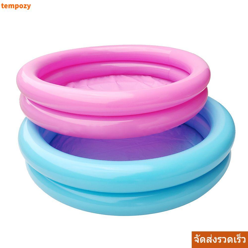 จัดส่งรวดเร็วTEMPOZY อ่างกลม PVC Garden Paddling สระว่ายน้ําฤดูร้อนของเล่นเด็กน้ํา