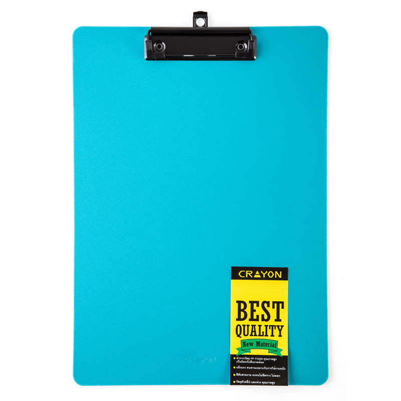 CRAYON คลิปบอร์ด PP Foam A4 รุ่น CB726 สีฟ้า