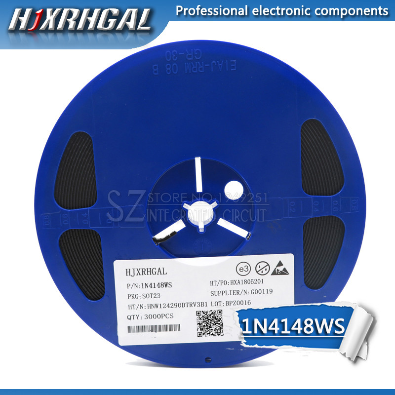 1Reel 3000PCS 1N4148 1N4148WS SMD SOD-323 IN4148W SMD 0805 Switching Diode ใหม่และต้นฉบับ hjxrhgal