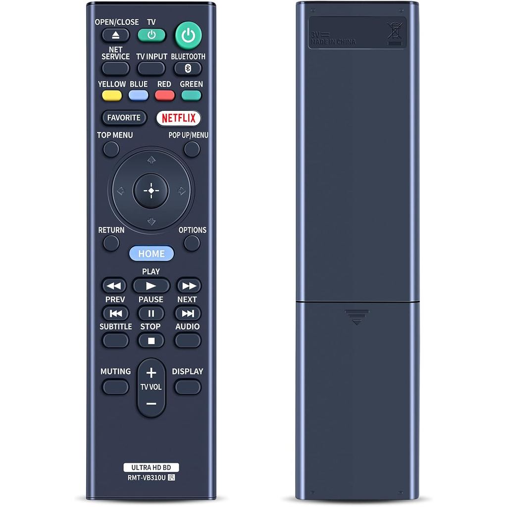RMT-VB310U เปลี่ยนรีโมทคอนโทรลใช้งานร่วมกับ Sony Blu-Ray DVD Player UBP-X800M2 UBP-X800 UBP-UX80 UBP