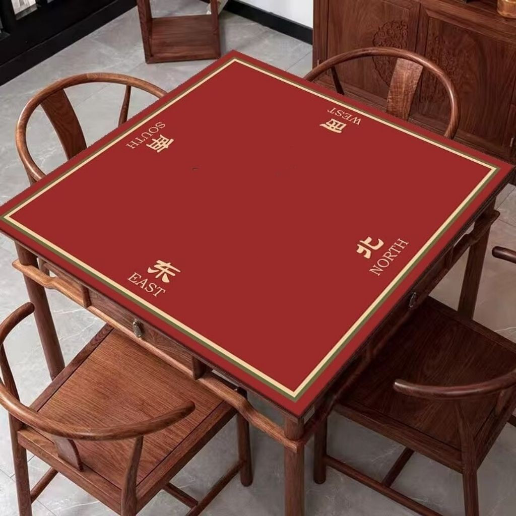 Tyk Mahjong Mat ผ้าปูโต๊ะหนาถูมือเล่นการ์ดเสื่อโต๊ะเล่นการ์ดทนต่อการสึกหรอ Dirt-Resistant Hand Rubbi