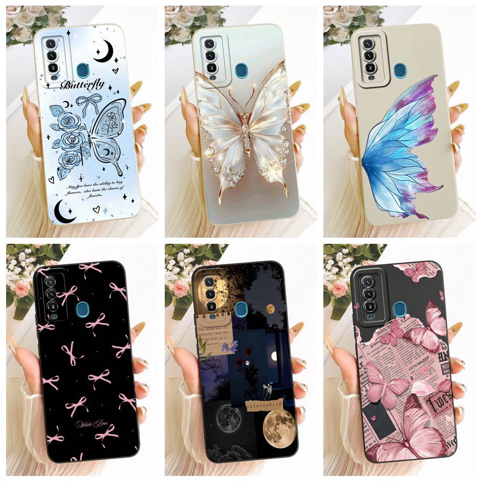 ปลอกสําหรับ ITEL P37 P651L / P37 Pro เคสโทรศัพท์แฟชั่นผีเสื้อซิลิโคนอ่อนนุ่มฝาครอบป้องกันสําหรับ Ite