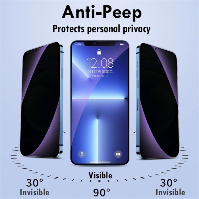 TEMPERED GLASS SPY ANTI BLUE LIGHT สําหรับ IPHONE 17 AIR 17 PRO 17 PRO MAX 16 16 PLUS 16 PRO 16 PRO 